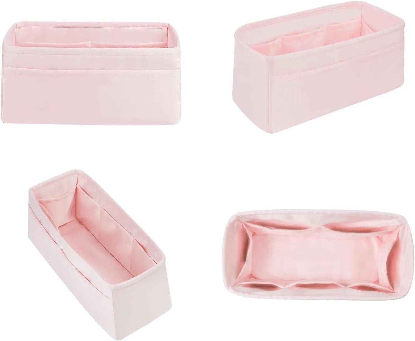 Purse Insert for Kelly 28, Silky Purse Organizers for Inside Purse, Lightweight Shaper Compatible with Hermes Kelly 28 Bag, Multi Color Options(Pink, KE 28)