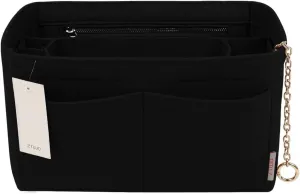 Purse Organizer Insert, Felt Purse Organizer with Zipper and Sewn Bottom Insert, Fit Speedy Neverfull Graceful,6 Sizes