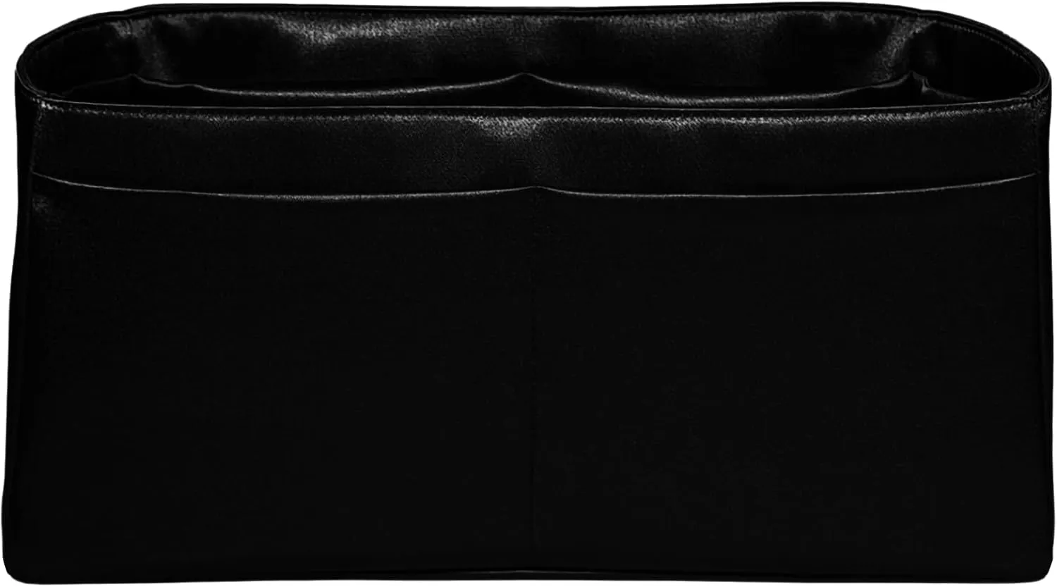 Purse Organizer Insert for Birkin 30, Premium Satin Handbag Organizer, thin, Lightweight, soft, smooth, silky texture, flexible, Gift for Women, (Black PB30)