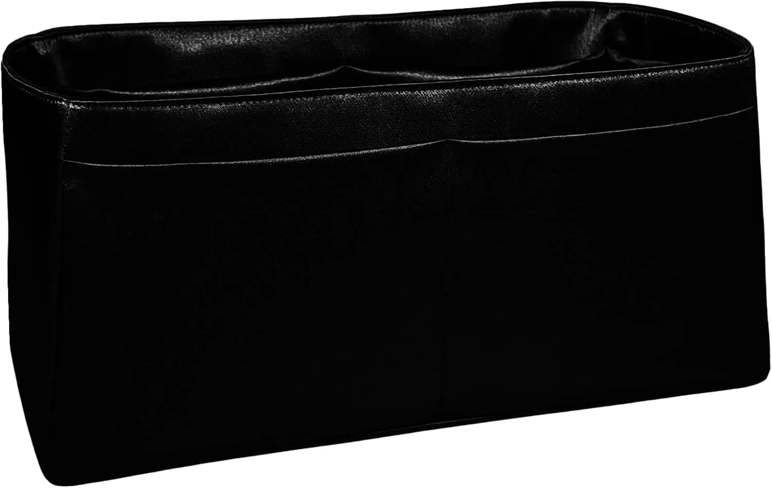 Purse Organizer Insert for Birkin 30, Premium Satin Handbag Organizer, thin, Lightweight, soft, smooth, silky texture, flexible, Gift for Women, (Black PB30)
