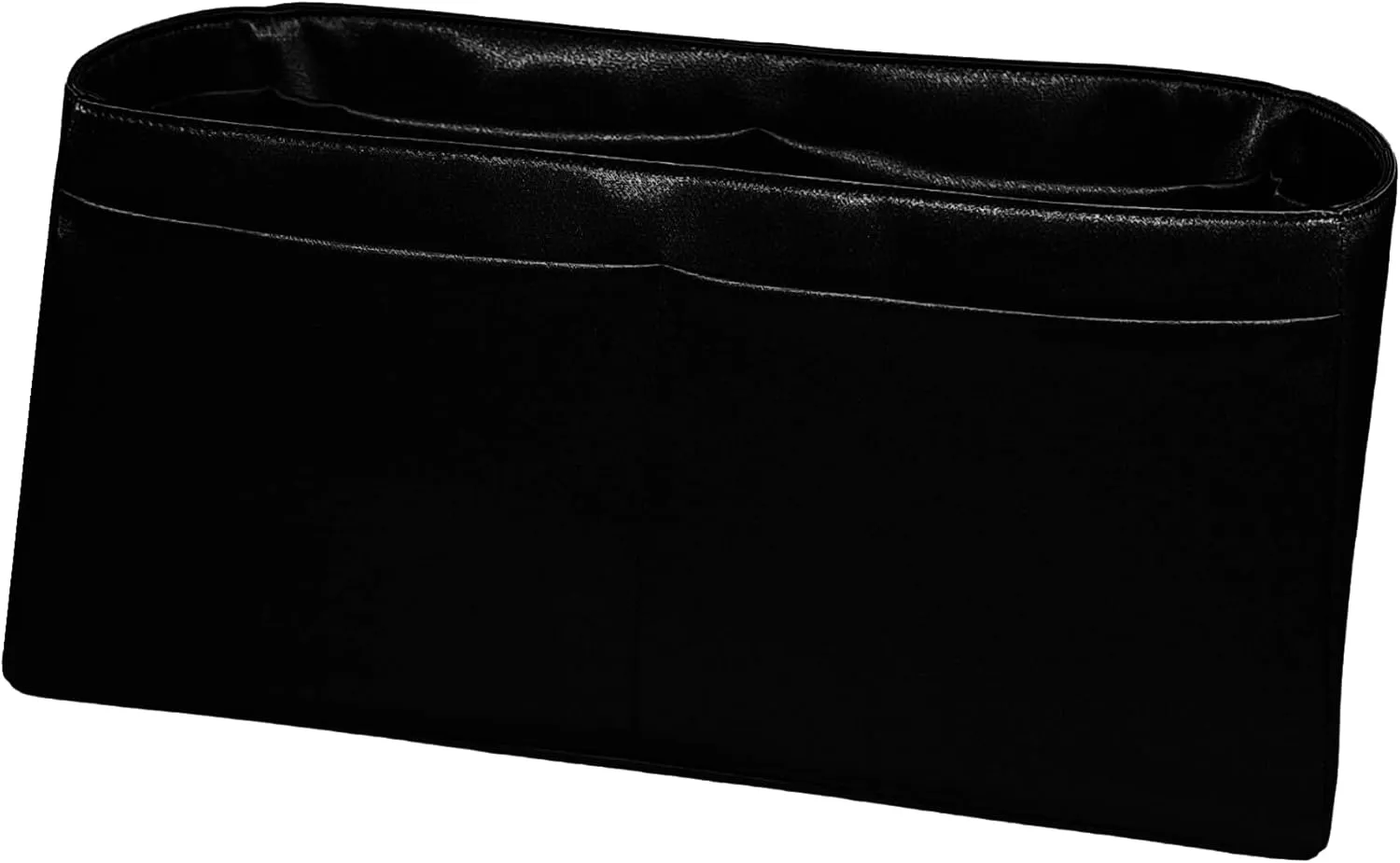 Purse Organizer Insert for Birkin 30, Premium Satin Handbag Organizer, thin, Lightweight, soft, smooth, silky texture, flexible, Gift for Women, (Black PB30)