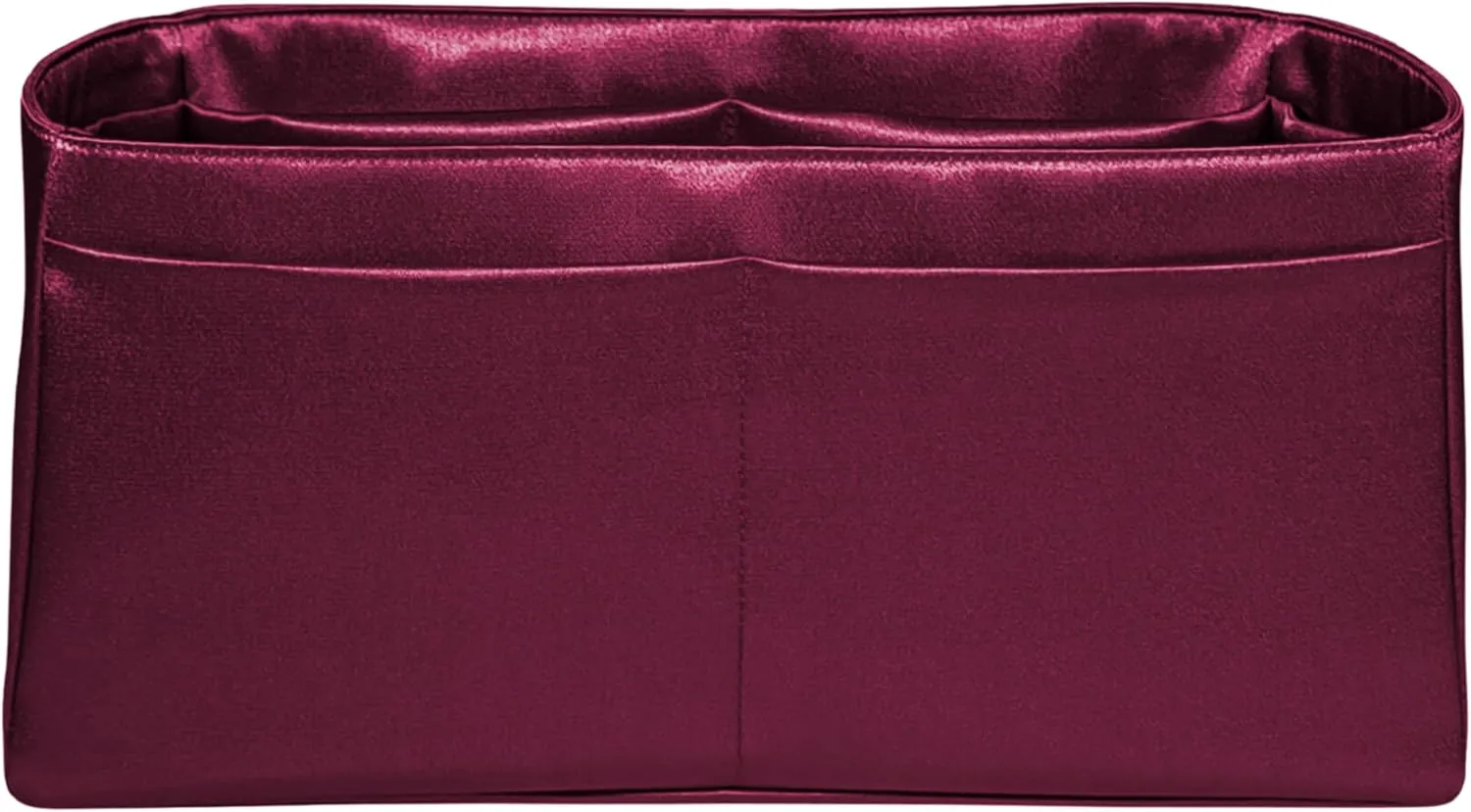 Purse Organizer Insert for Birkin 30, Premium Satin Handbag Organizer, thin, Lightweight, soft, smooth, silky texture, flexible, Gift for Women, (Burgundy PB30)