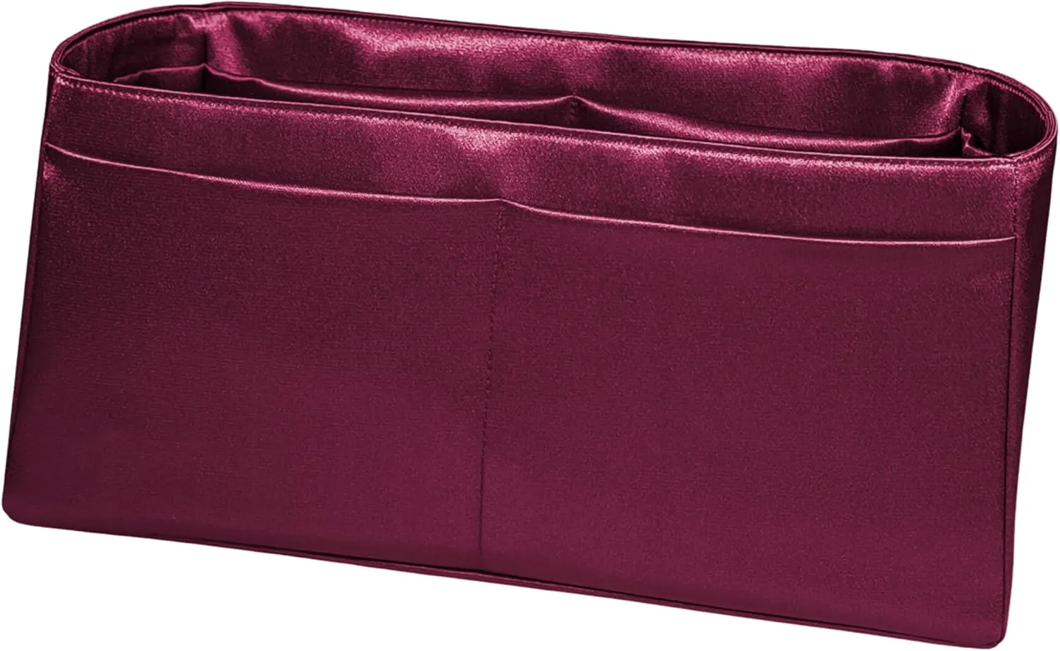 Purse Organizer Insert for Birkin 30, Premium Satin Handbag Organizer, thin, Lightweight, soft, smooth, silky texture, flexible, Gift for Women, (Burgundy PB30)