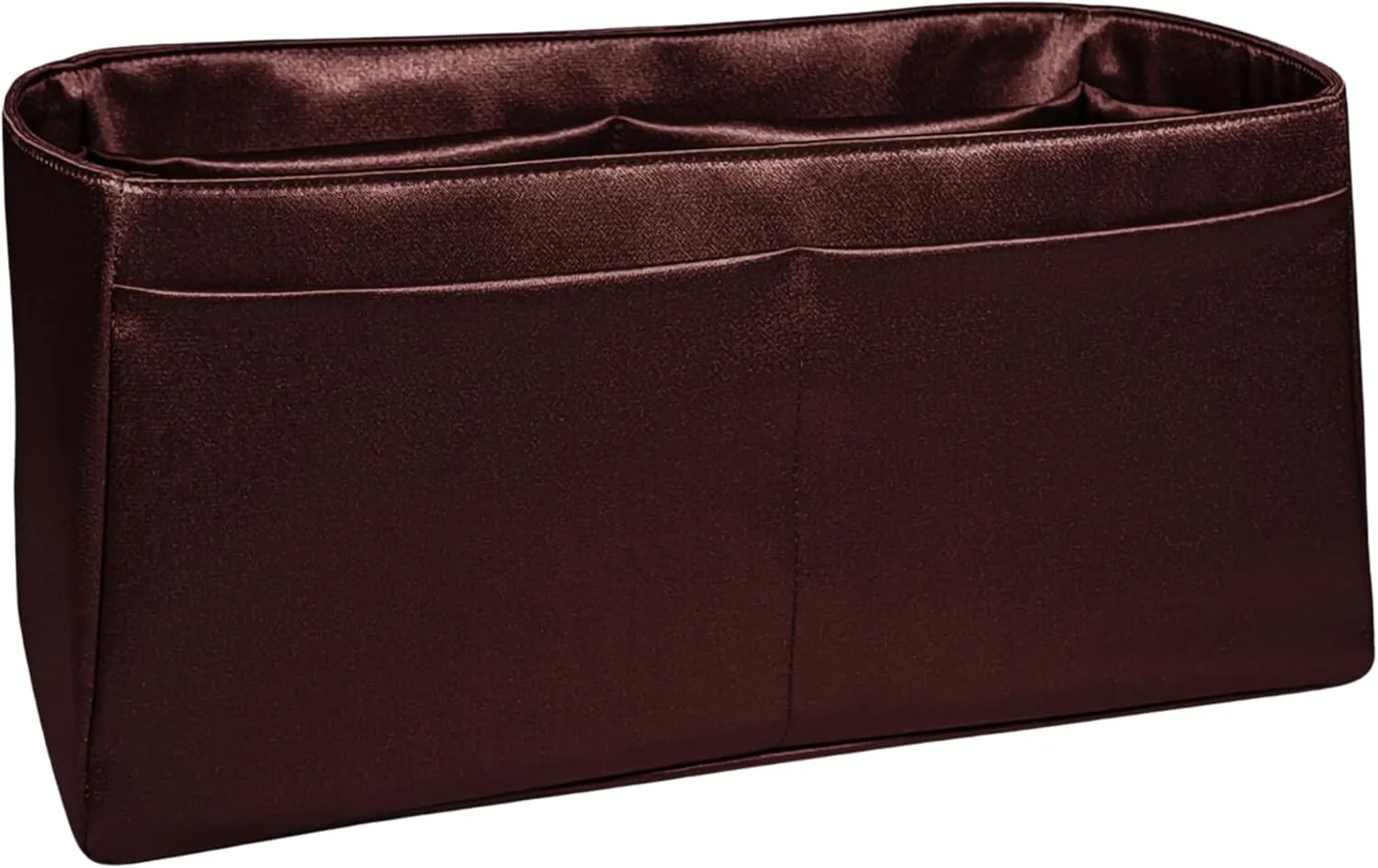 Purse Organizer Insert for Birkin 30, Premium Satin Handbag Organizer, thin, Lightweight, soft, smooth, silky texture, flexible, Gift for Women, (Dark Chocolate PB30)
