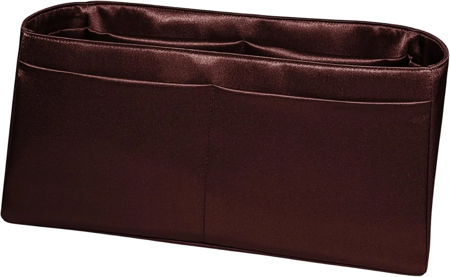 Purse Organizer Insert for Birkin 30, Premium Satin Handbag Organizer, thin, Lightweight, soft, smooth, silky texture, flexible, Gift for Women, (Dark Chocolate PB30)