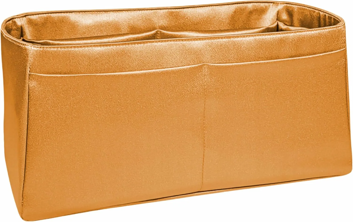 Purse Organizer Insert for Birkin 30, Premium Satin Handbag Organizer, thin, Lightweight, soft, smooth, silky texture, flexible, Gift for Women, (Gold PB30)