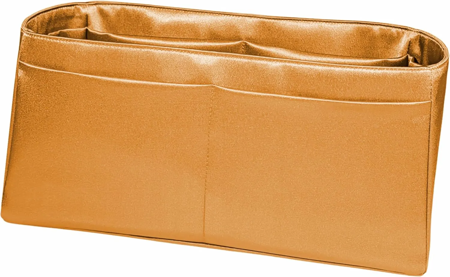 Purse Organizer Insert for Birkin 30, Premium Satin Handbag Organizer, thin, Lightweight, soft, smooth, silky texture, flexible, Gift for Women, (Gold PB30)