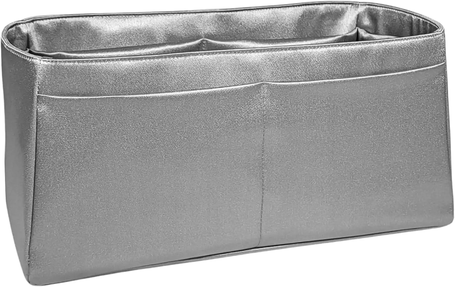Purse Organizer Insert for Birkin 30, Premium Satin Handbag Organizer, thin, Lightweight, soft, smooth, silky texture, flexible, Gift for Women, (Gris Meyer PB30)