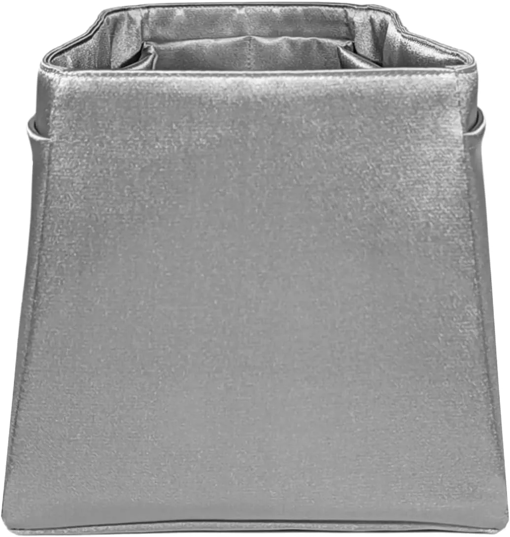 Purse Organizer Insert for Birkin 30, Premium Satin Handbag Organizer, thin, Lightweight, soft, smooth, silky texture, flexible, Gift for Women, (Gris Meyer PB30)
