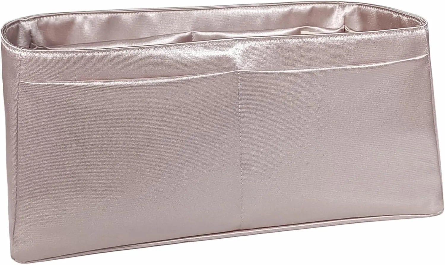 Purse Organizer Insert for Birkin 30, Premium Satin Handbag Organizer, thin, Lightweight, soft, smooth, silky texture, flexible, Gift for Women, (Pink Beige PB30)