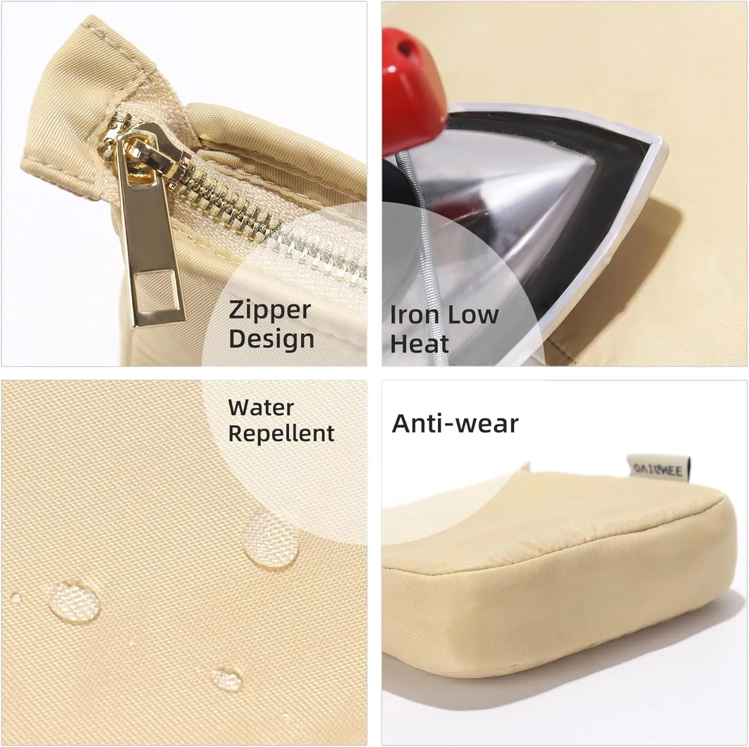 Purse Organizer Insert for Hermes Evelyne 29 PM, Mini Evelyne Bag Insert with Zipper,Nylon Inner Liner Organizer with Multi-pockets,Keep Bag Shape and Clean