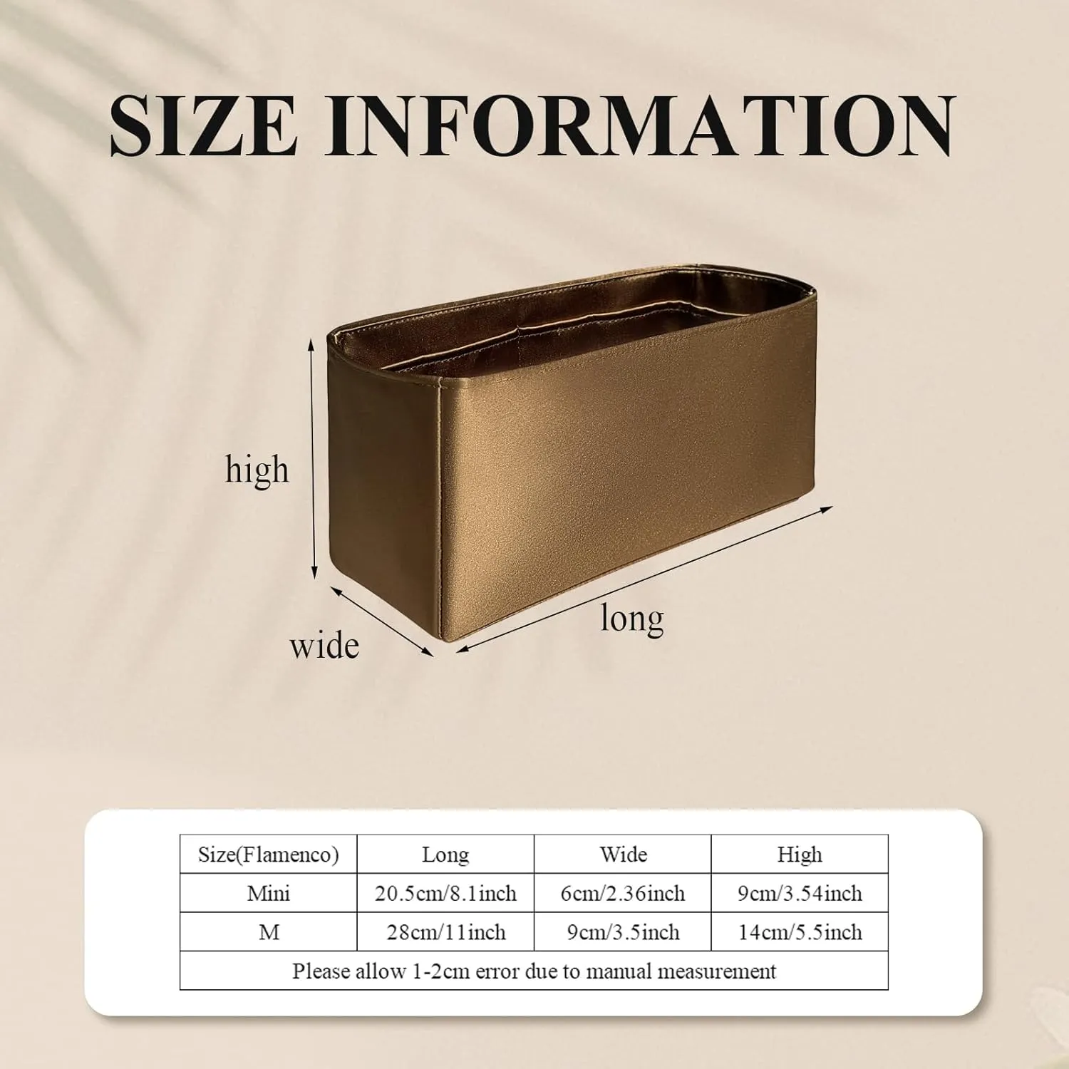 Purse Organizer Insert, Silk Satin Inner Liner Bag for Loewe Flamenco Handbags Lighweight Mini Bag Storage Open Bag Organizer Soft-touch Cosmetics Bag Organizer Insert (Style-01, Mini)