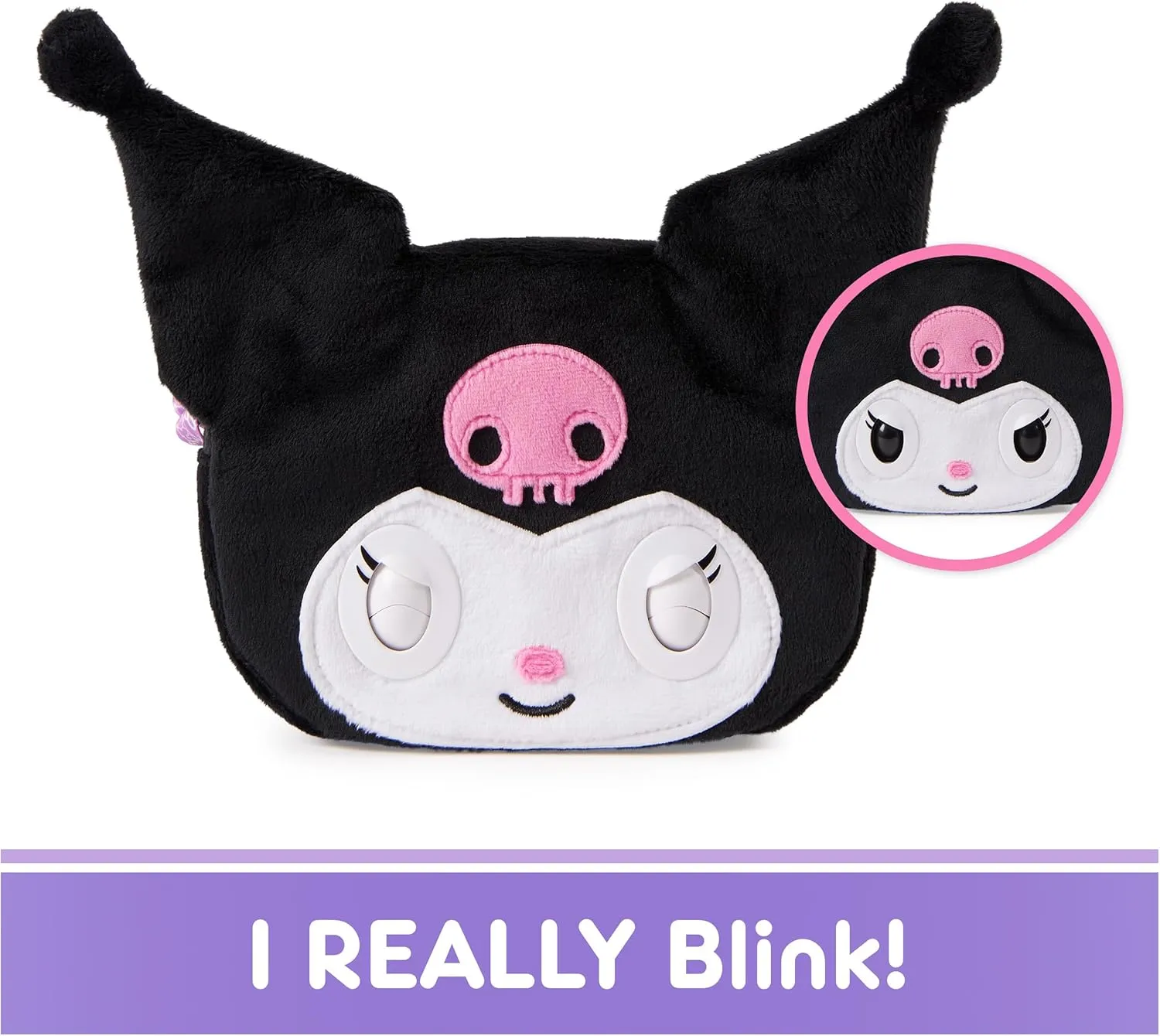 Purse Pets, Sanrio Hello Kitty and Friends, Kuromi Interactive Pet Toy & Crossbody Kawaii Purse, Over 30 Sounds & Reactions, Girls & Tween Gifts