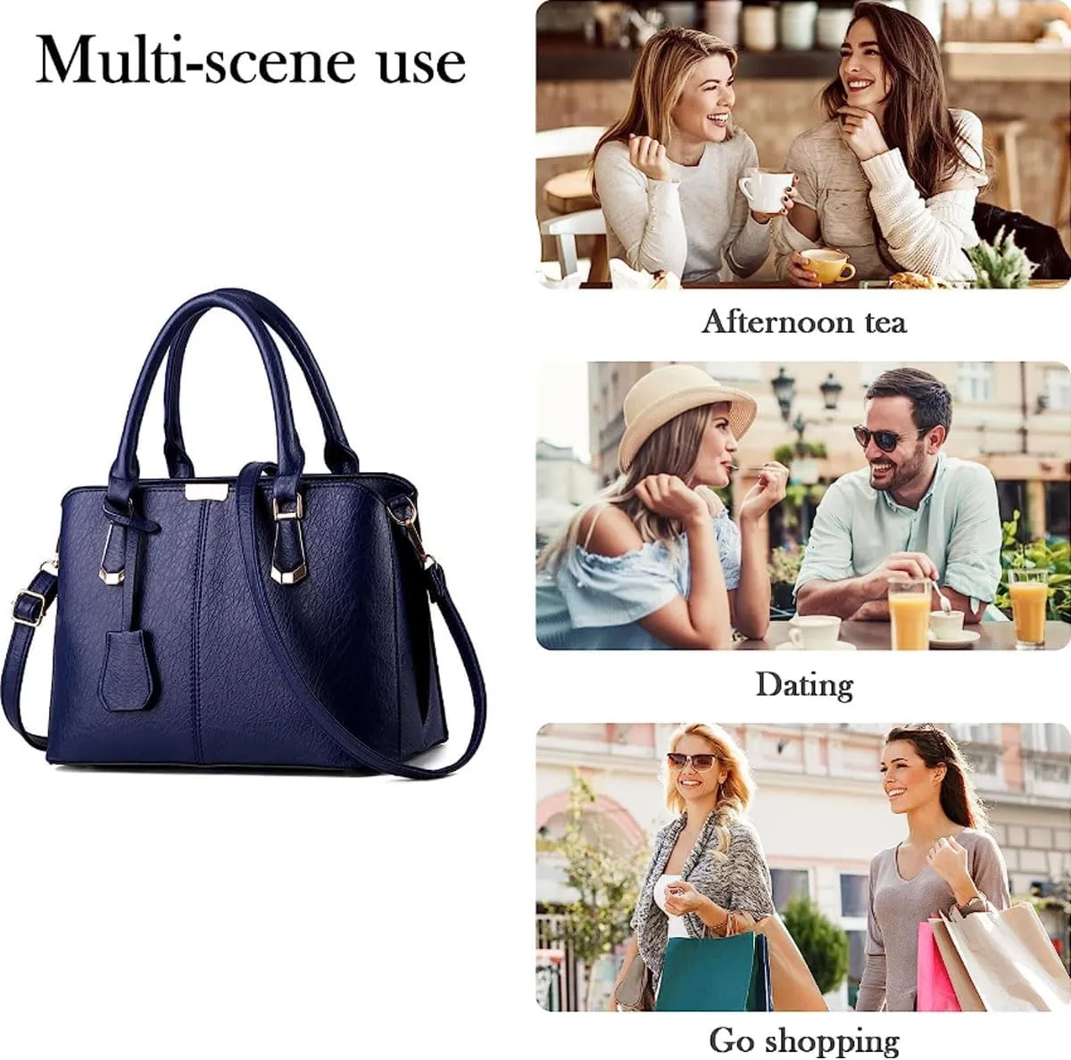 Purses and Handbags for Women Fashion Messenger Bag Ladies PU Leather Top Handle Satchel Shoulder Tote Bags