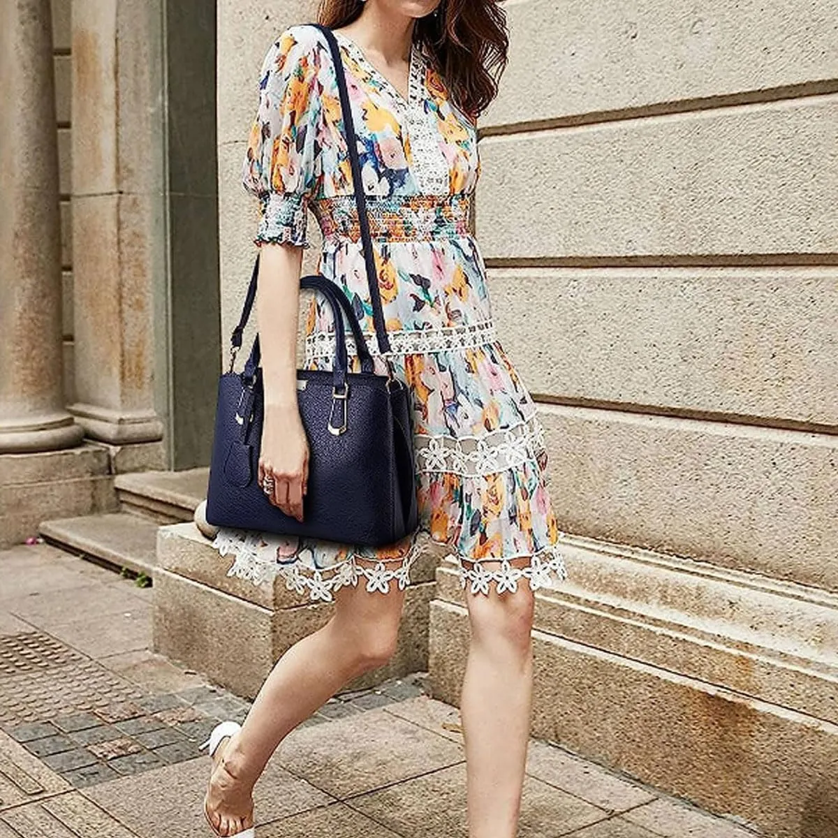 Purses and Handbags for Women Fashion Messenger Bag Ladies PU Leather Top Handle Satchel Shoulder Tote Bags