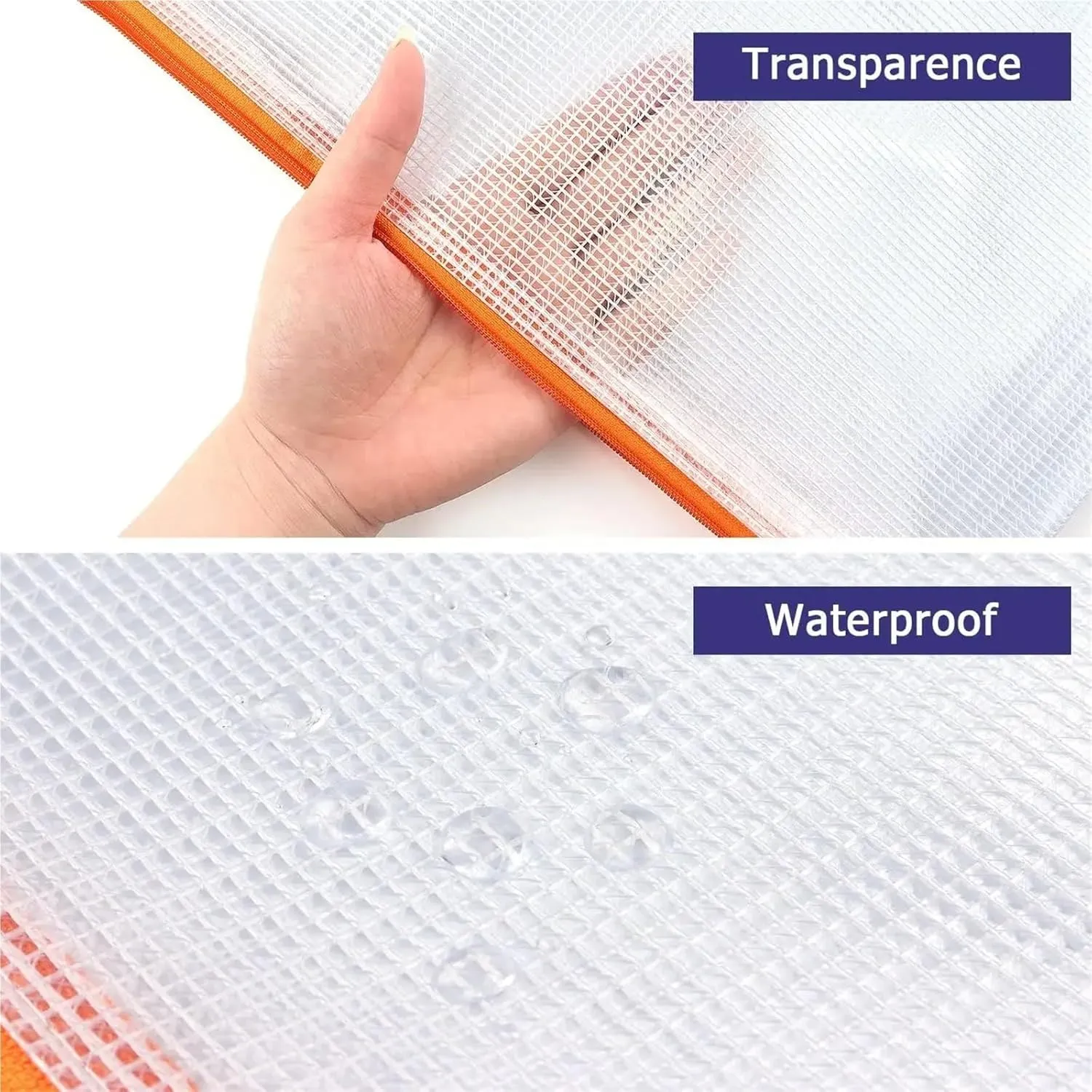 PVC Stationery Storage Bag Folder File Mesh Zipper Pouch A4 A5 A6 A3 Document Bag File Folders School Office Supplies Organizer Ideal for Storing Small Items for Everyday Use(S-A5)