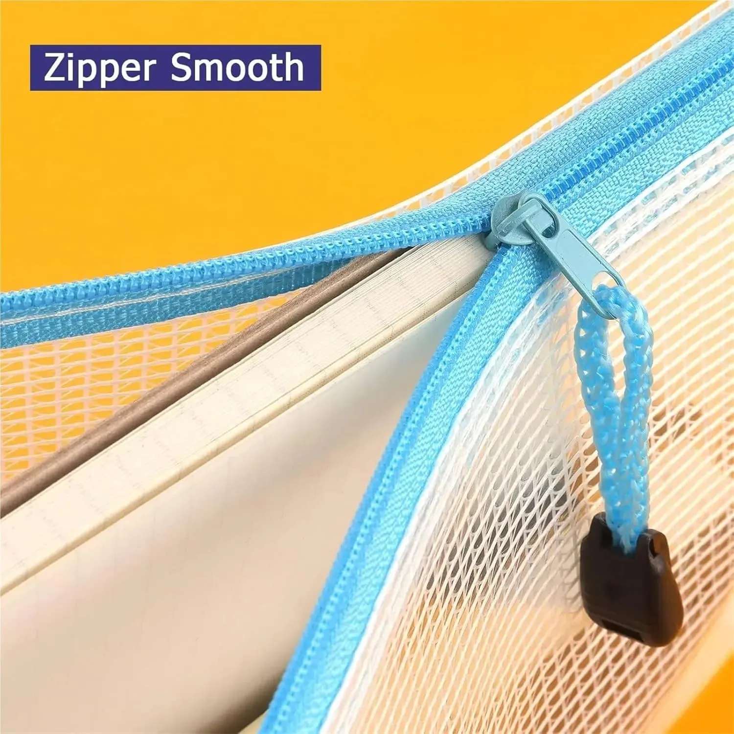 PVC Stationery Storage Bag Folder File Mesh Zipper Pouch A4 A5 A6 A3 Document Bag File Folders School Office Supplies Organizer Ideal for Storing Small Items for Everyday Use(S-A5)