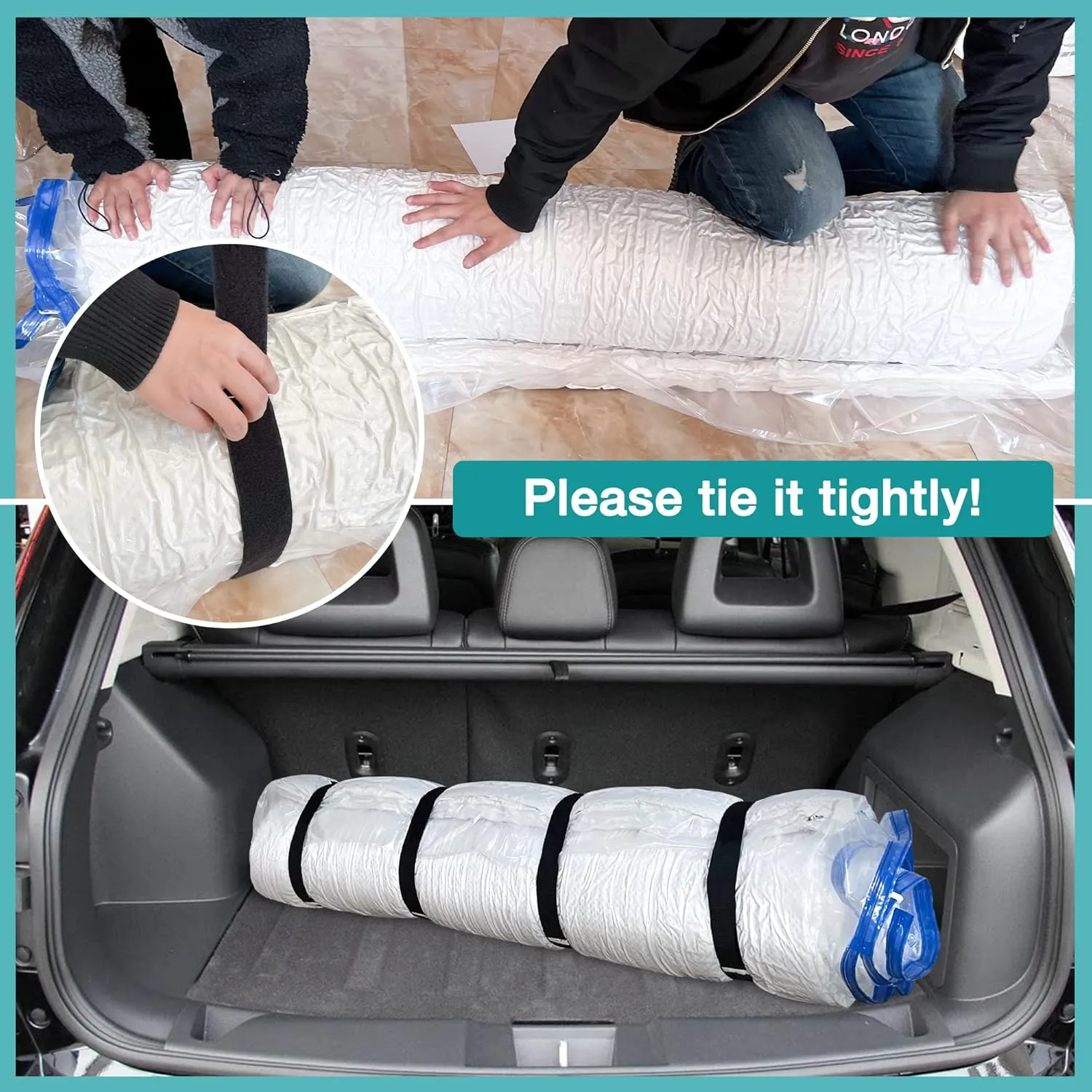 Queen Full Mattress Storage Vacuum Bag for Moving Storage, for Memory Foam Latex Mattress Thick and Tear Resistant