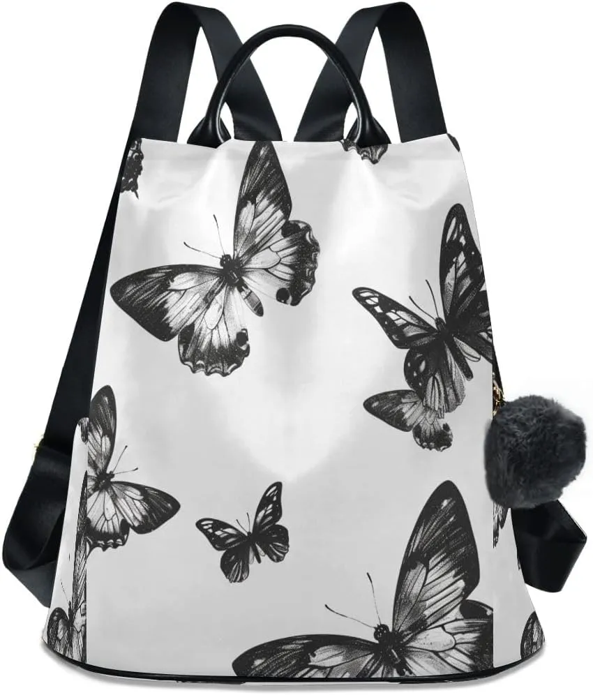 Quiet Beautiful Butterfly Backpack Purse for Women Anti-Theft Travel Backpack Fashion Backpack Casual Shoulder Bag