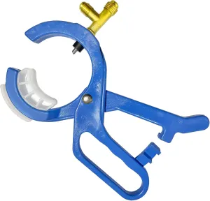 R134A R12 Side Can Tap, 3-in-1 Side Mount Can Tap Valve, 1/4'' SAE 1/2'' Thread R134a Refrigerant Dispenser Kit for Car AC Refrigerant Manifold System, (Blue)