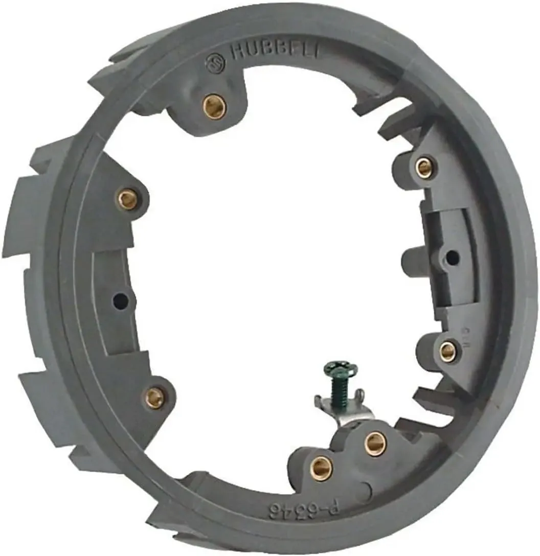 RACO 6244 Round Floor Box Non-Metallic Adapter Ring, Gray Finish