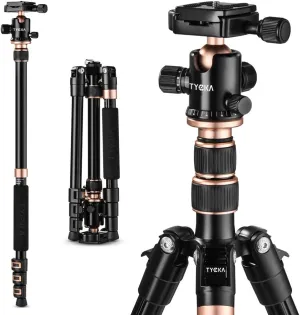 Rangers 56” Compact Travel Tripod, Lightweight Aluminum Camera Tripod for DSLR Camera with 360° Panorama Ball Head and Carry Bag