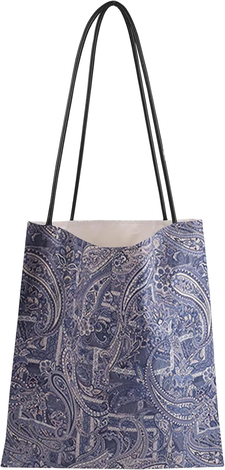Rayon Hobo Bags for Women,Patterned Tote Bag,Large Capacity Shoulder Handbags with Inner Pockets