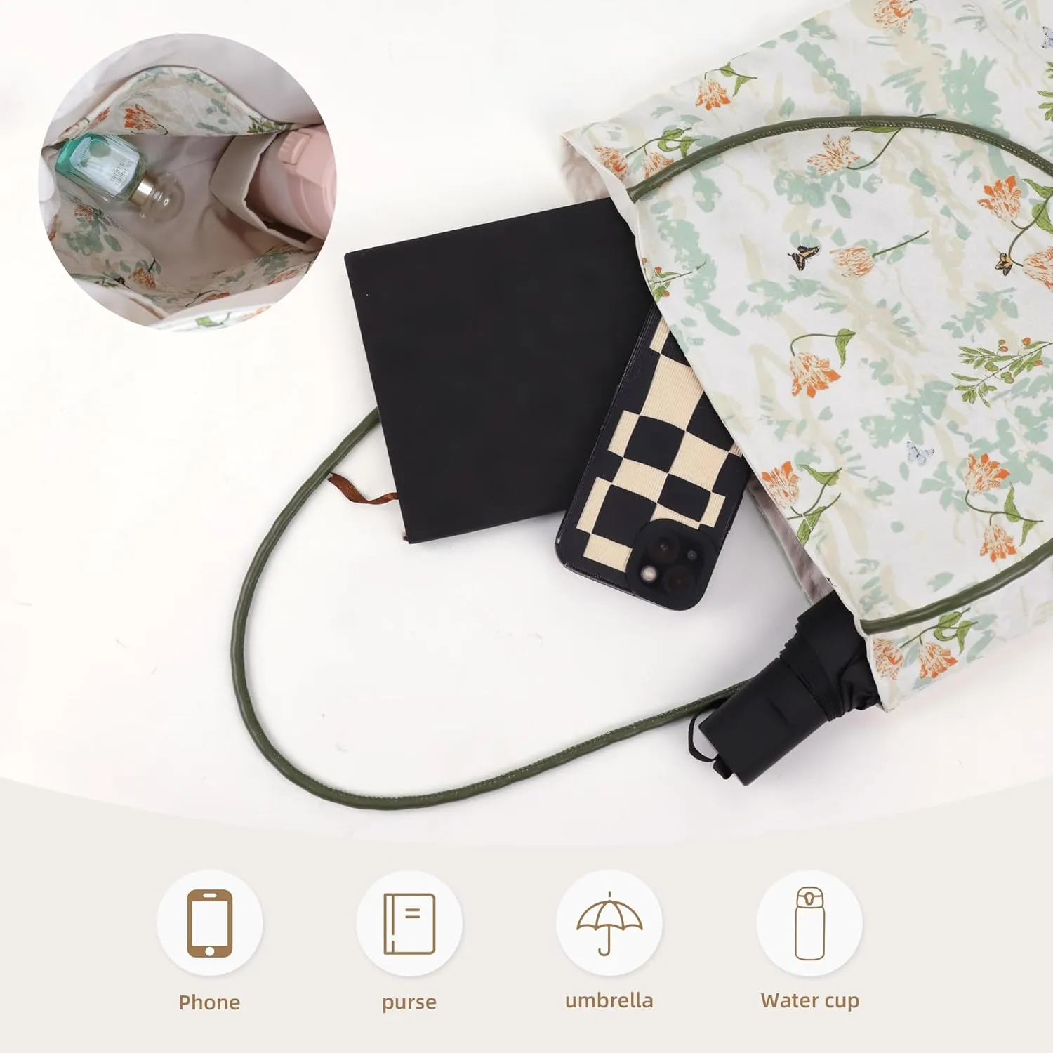 Rayon Hobo Bags for Women,Patterned Tote Bag,Large Capacity Shoulder Handbags with Inner Pockets