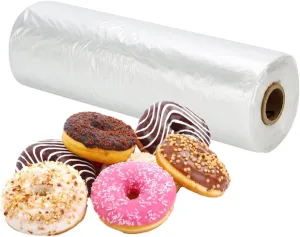 RBHK 12" X 20" Plastic Produce Bag on a Roll Clear Food Storage Bags for Fruits Vegetable, 350 Bags