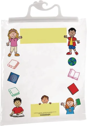 Really Good Stuff Hang-Up Clear Plastic Bags - 11”x13 3/4” - Set of 12 - Store Supplies, Books, Activities -Sturdy Snap Shut Hanging Take Home Totes- Preschool and Elementary Classroom Must Haves