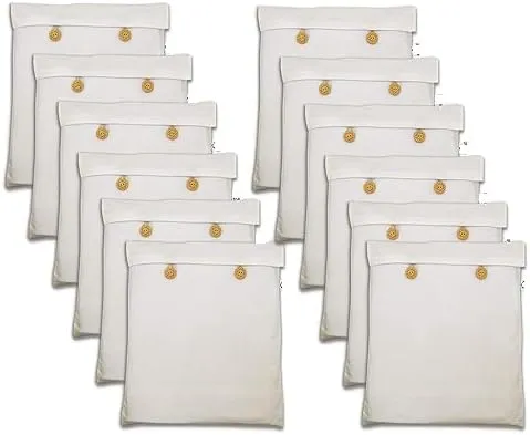 Reusable Cotton Saree Cover (set of 20) for Storage, Wardrobe Organizer bags saree bags cotton (16x14 inch, Beige)