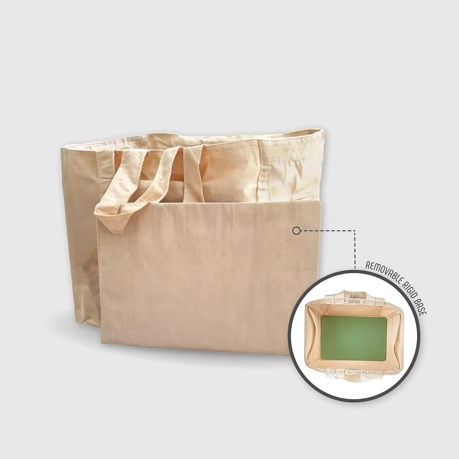 Reusable grocery bag - Canvas bags are oversized, sturdy and collapsible. The only bags with a removable rigid bottom.