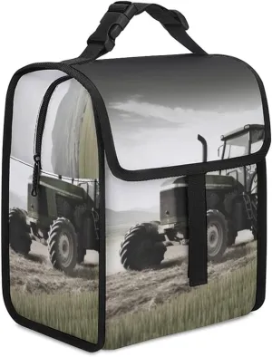 Reusable Lunch Bag for Women Lunch Tote Bags Insulated Lunch Box for Men Lunchbox Tractor Agriculture Tranquil Lunch Cooler Bag Leakproof Lunch Container for Work Picnic Travel
