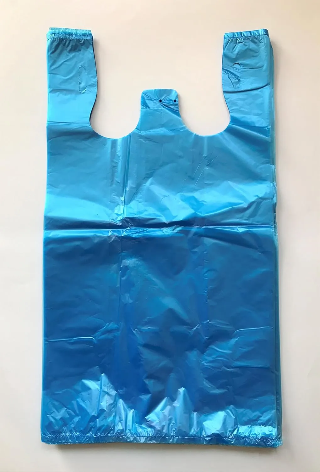 RG Large Plastic Grocery T-shirts Carry-out Bag Blue Unprinted 12 X 6 X 21 (500)