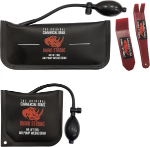 Rhino Strong The Original Commercial Grade Air Wedge Bag 2.0 Pump Professional Leveling Kit & Alignment Tool Shim Bag in The Popular Medium and Large Size (2 Pack).