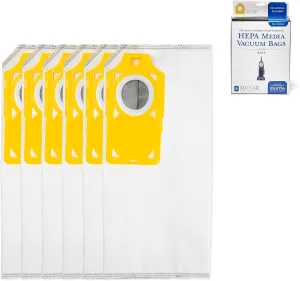 Riccar R40P HEPA Filter Vacuum Cleaner Bags, Charcoal-Infused Tandem Air Yellow, Six Bags Included, RPHC-6