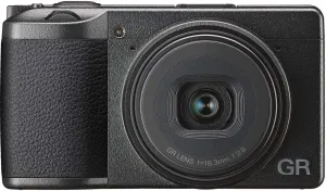 Ricoh GR III Digital Compact Camera, 24mp, 28mm F 2.8 Lens with Touch Screen LCD, Black