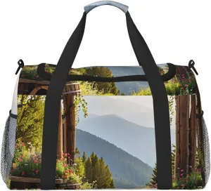 Rustic Radiance Print Travel Duffel Bag for Men & Women, Foldable Travel Bags and Spacious Weekender Tote Bag for Storage Toiletry Luggage Personal Item