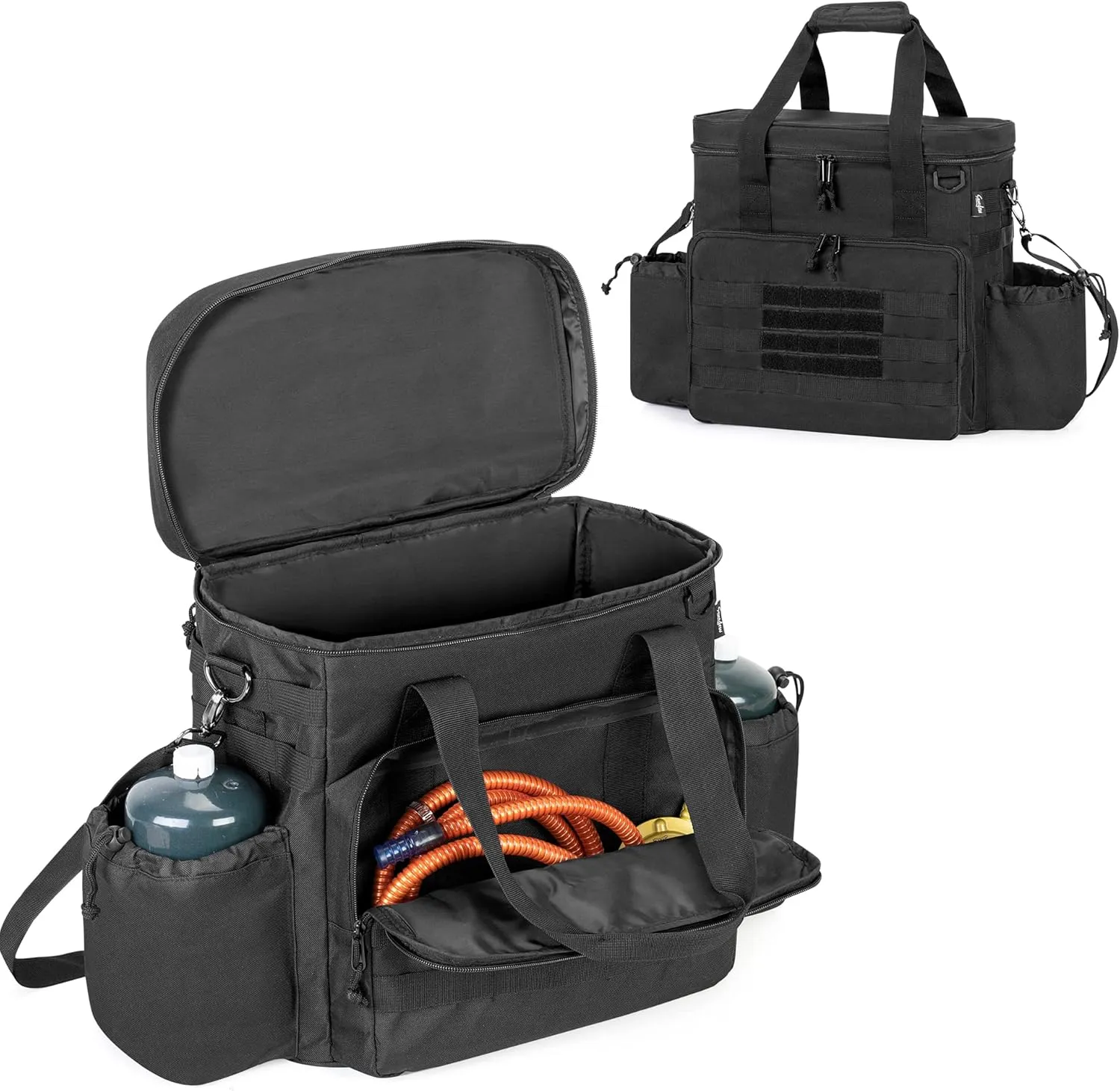 samdew Portable Propane Heater Bag Compatible with Mr. Heater MH9BX, Carrying Case with Multiple Pockets for Accessories, with Water-resistant Bottom, Bag Only