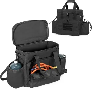 samdew Portable Propane Heater Bag Compatible with Mr. Heater MH9BX, Carrying Case with Multiple Pockets for Accessories, with Water-resistant Bottom, Bag Only