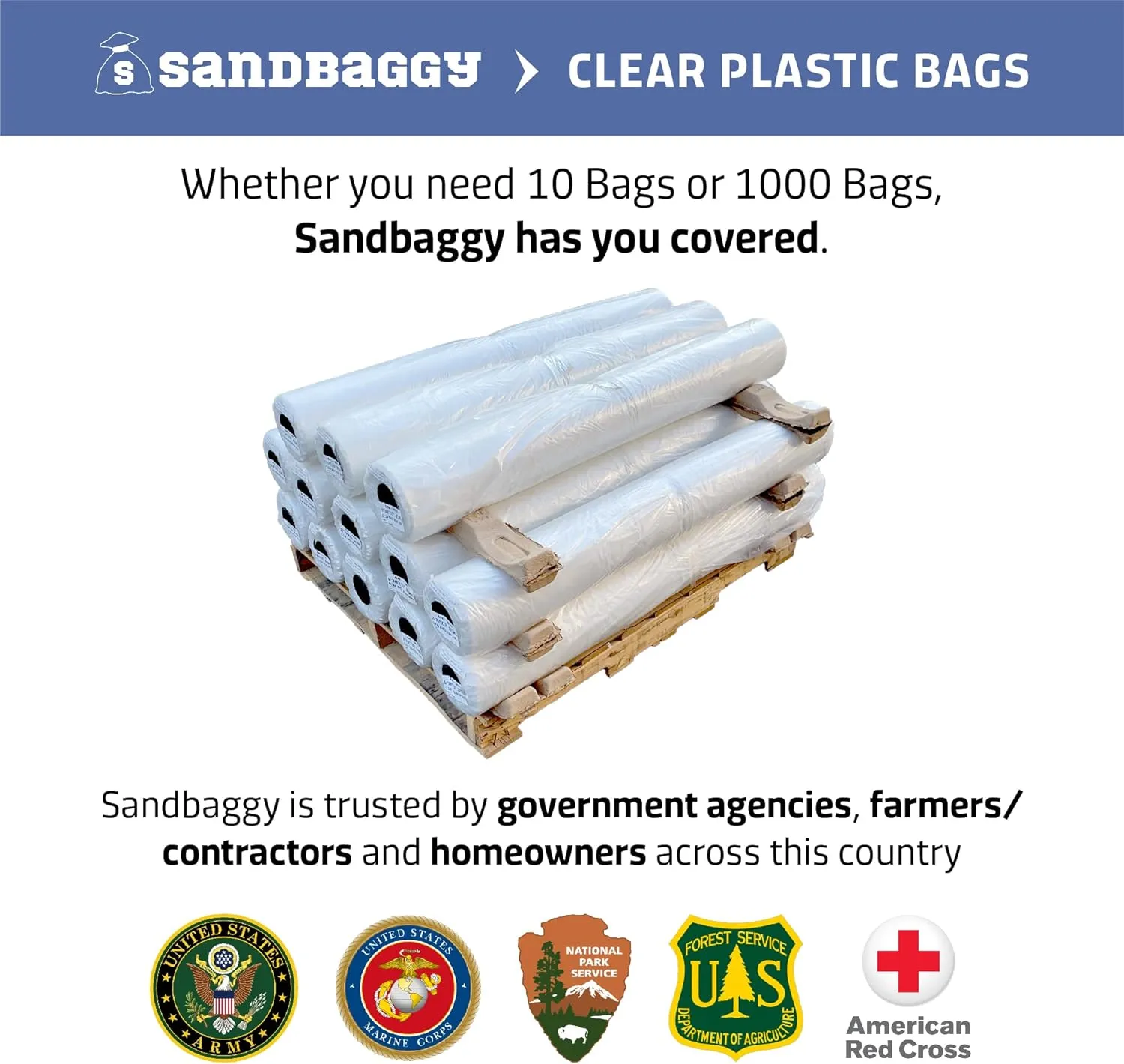 Sandbaggy Furniture Cover Plastic Bag | Made in USA | for Moving or Storage of Dining Chairs, Tables & More | Covers up to 55" x 60" | Waterproof & Dustproof Bags | 1.5 Mil Thick (10, Clear)