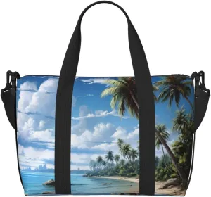 Sandy Beach print Travel Bags Large Crossbody Bags Shoulder Bags Carry-on Spacious Bags Gym Bags