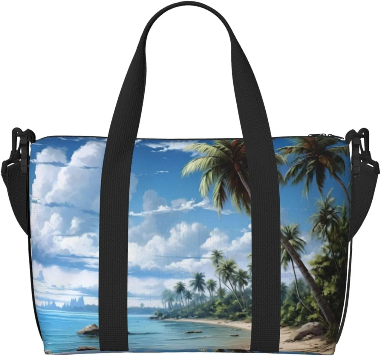 Sandy Beach print Travel Bags Large Crossbody Bags Shoulder Bags Carry-on Spacious Bags Gym Bags