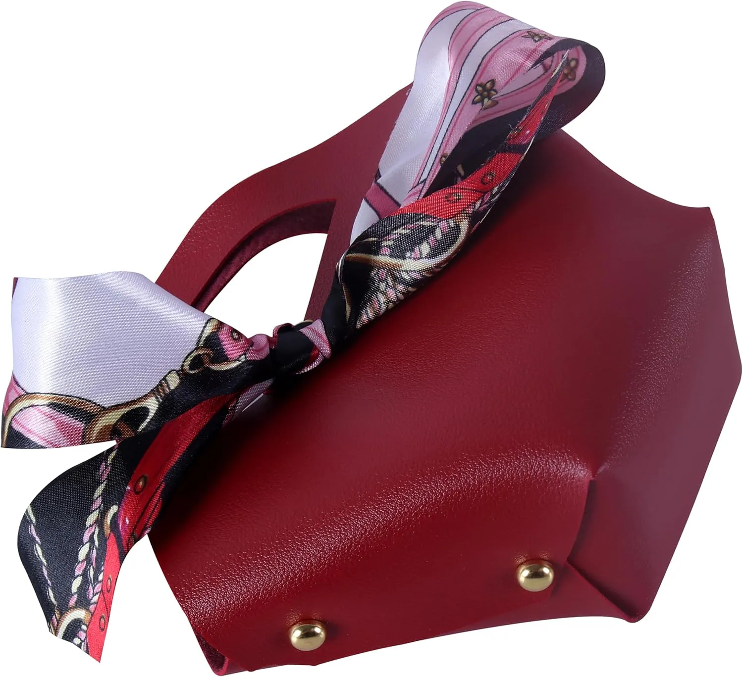 Sansam 12pcs Leather Gift Bags, Small Leather Wedding Candy Bags for Party Favors, Reusable Gift Wrapping Treat Bag for Baby Shower, Christmas,Halloween