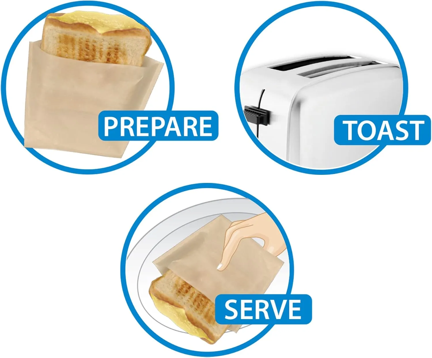 SAP010-24 Toaster Bag, Plastic, Silver