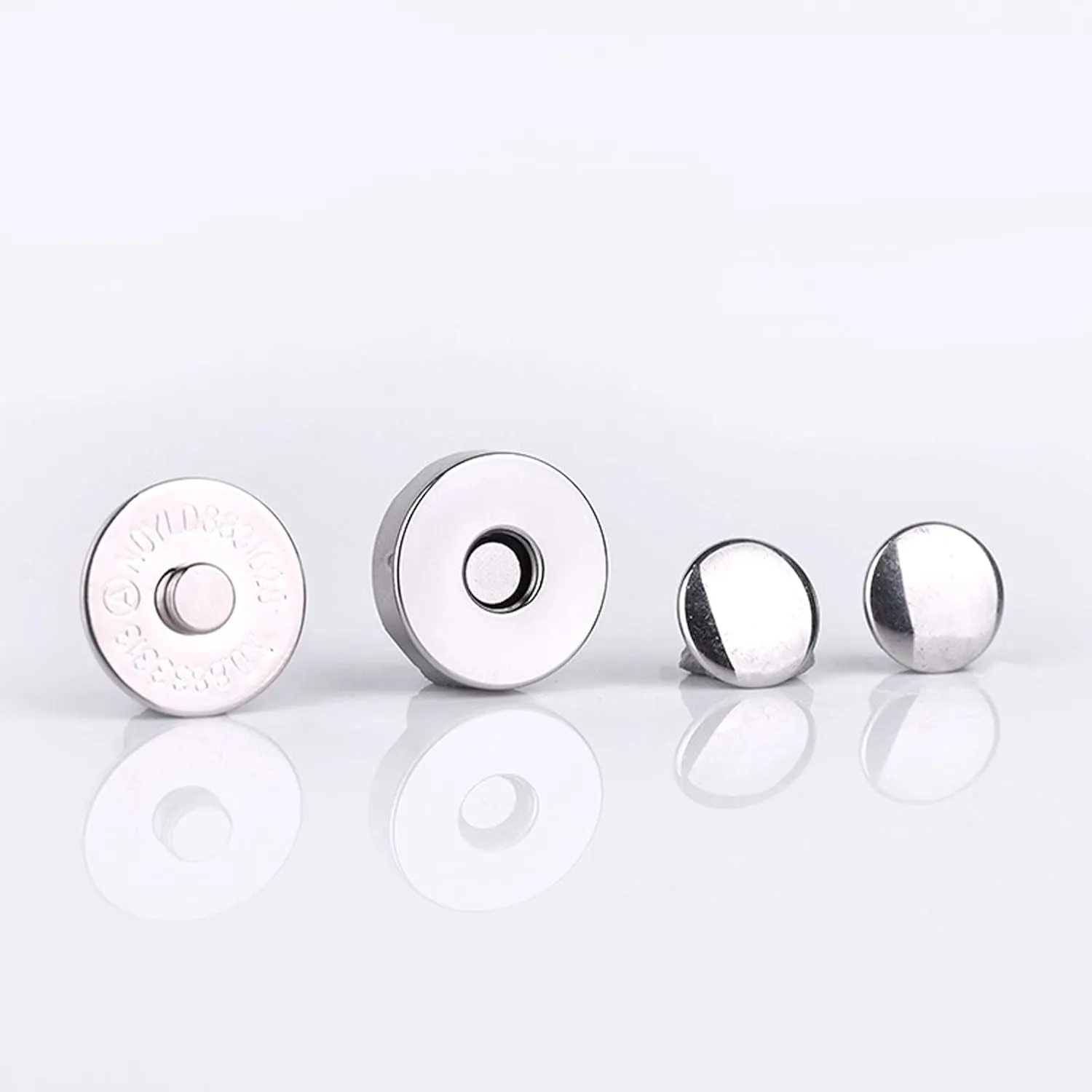 Sbest 20 Sets 18MM Coppery Strong Magnetic Button Clasps,Round Magnetic Snaps Bag Button Clasps Closure Purse Handbag with Washer Nickel DIY Craft Sets for Sewing (Beautiful Style 18mm, Silver)