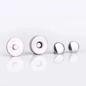 Sbest 20 Sets 18MM Coppery Strong Magnetic Button Clasps,Round Magnetic Snaps Bag Button Clasps Closure Purse Handbag with Washer Nickel DIY Craft Sets for Sewing (Beautiful Style 18mm, Silver)