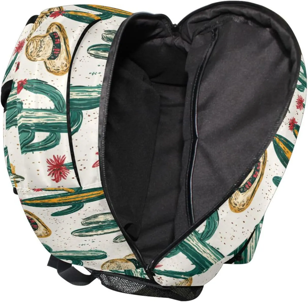 School Backpack for Teacher Nurse Fashion Personal Backpack with Chest Strap for Business Work College Travel Trip Western Cowboy Boho Cactus Primitive Charm Sparkling