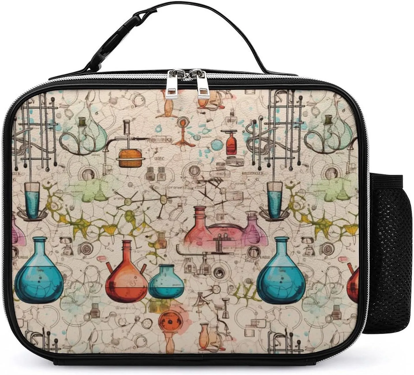 Science Chemical Knowledge Insulated Lunch Bag Reusable Lunch Box Holder Cooler Tote Bag for Work School