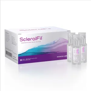 ScleralFil Saline Solution for Scleral, Soft, & Rigid Gas Permeable Lenses, Buffered Isotonic Rinsing & Insertion Solution, Single-Use Vials, 0.34 Fl Oz (Pack of 30)